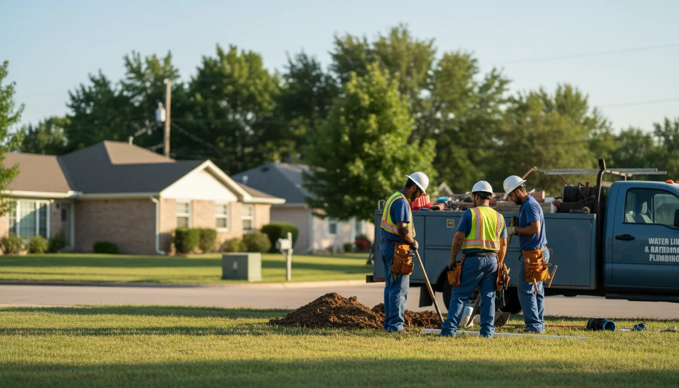 Residential water line and bathroom plumbing service in Saint Anthony, IA